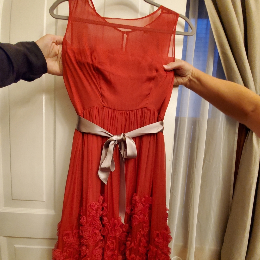 Silk women's sleeveless dress
